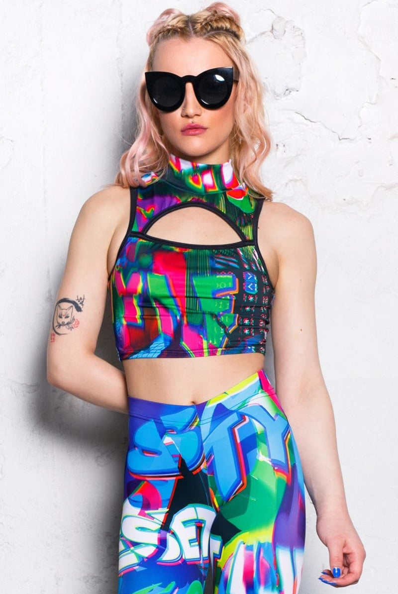 Source Code Crop Top Front View