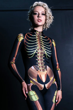 Steampunk Skeleton Costume Close View