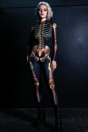 Steampunk Skeleton Costume Front View