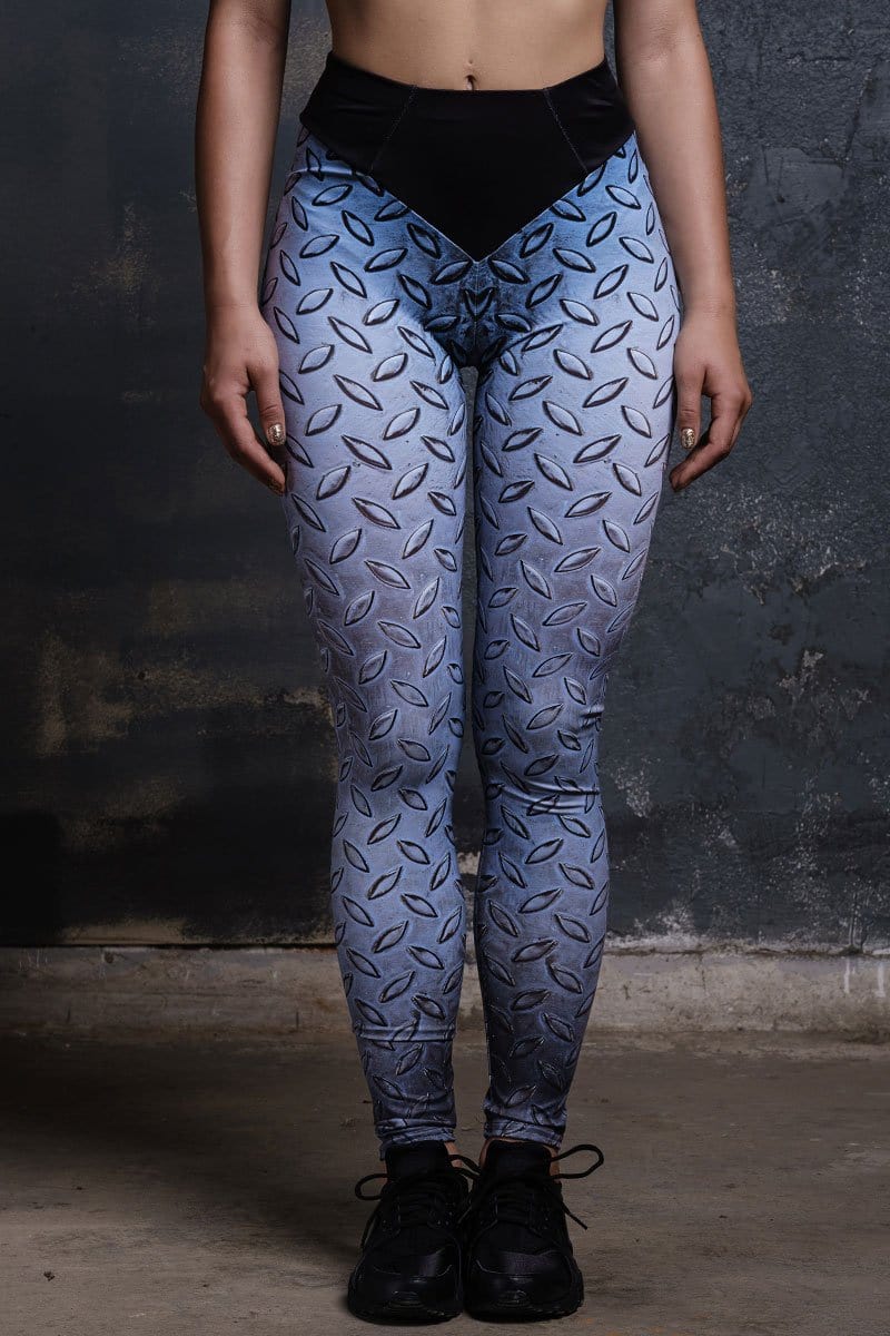 Steel Plate Workout Leggings Close View