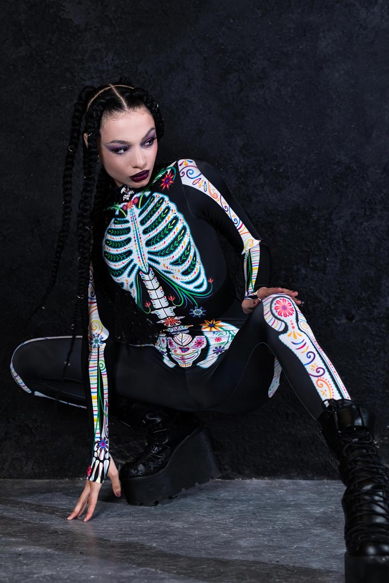 Sugar Skeleton Costume Front View