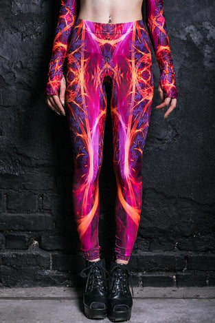 Rave Outfit Supernova Leggings Close View