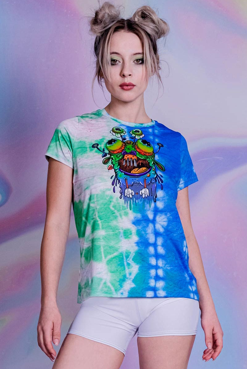 Tie Dye Psycho Tee Front View