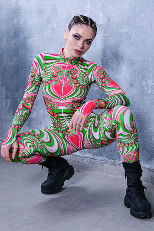 Rave Outfit Trippy Lollipop Costume Front View
