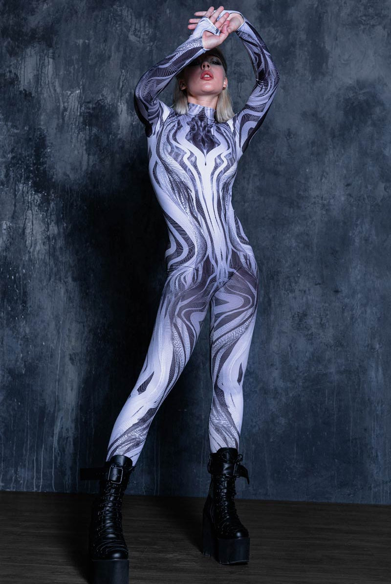 Trippy Monochrome Costume Full View