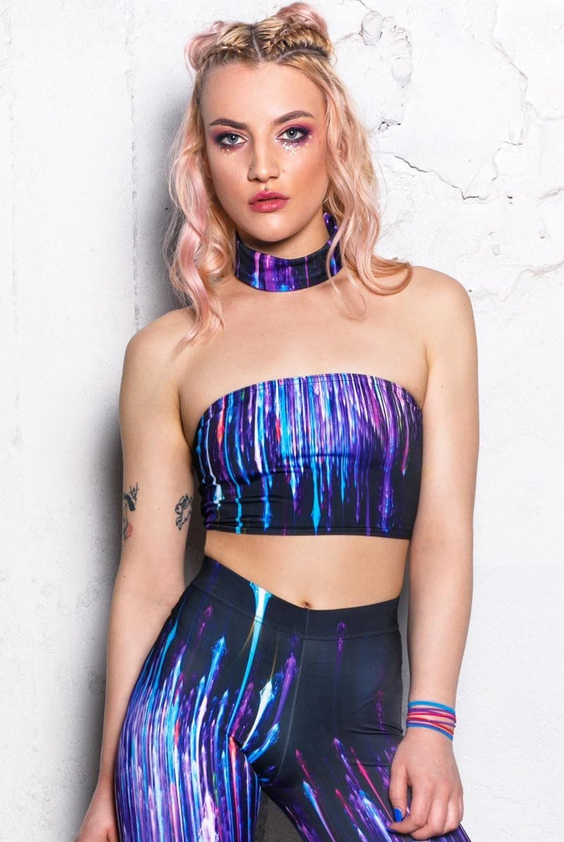 City Lights Choker Boob Tube Front View