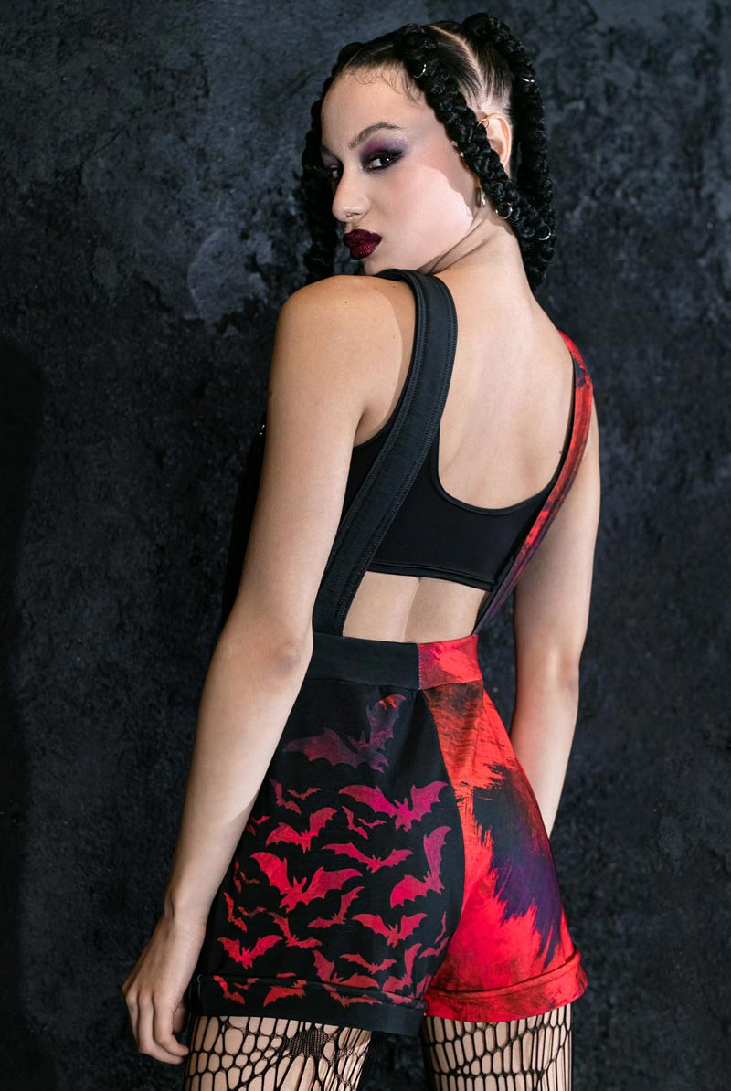 Twilight Bats Shortalls Back View