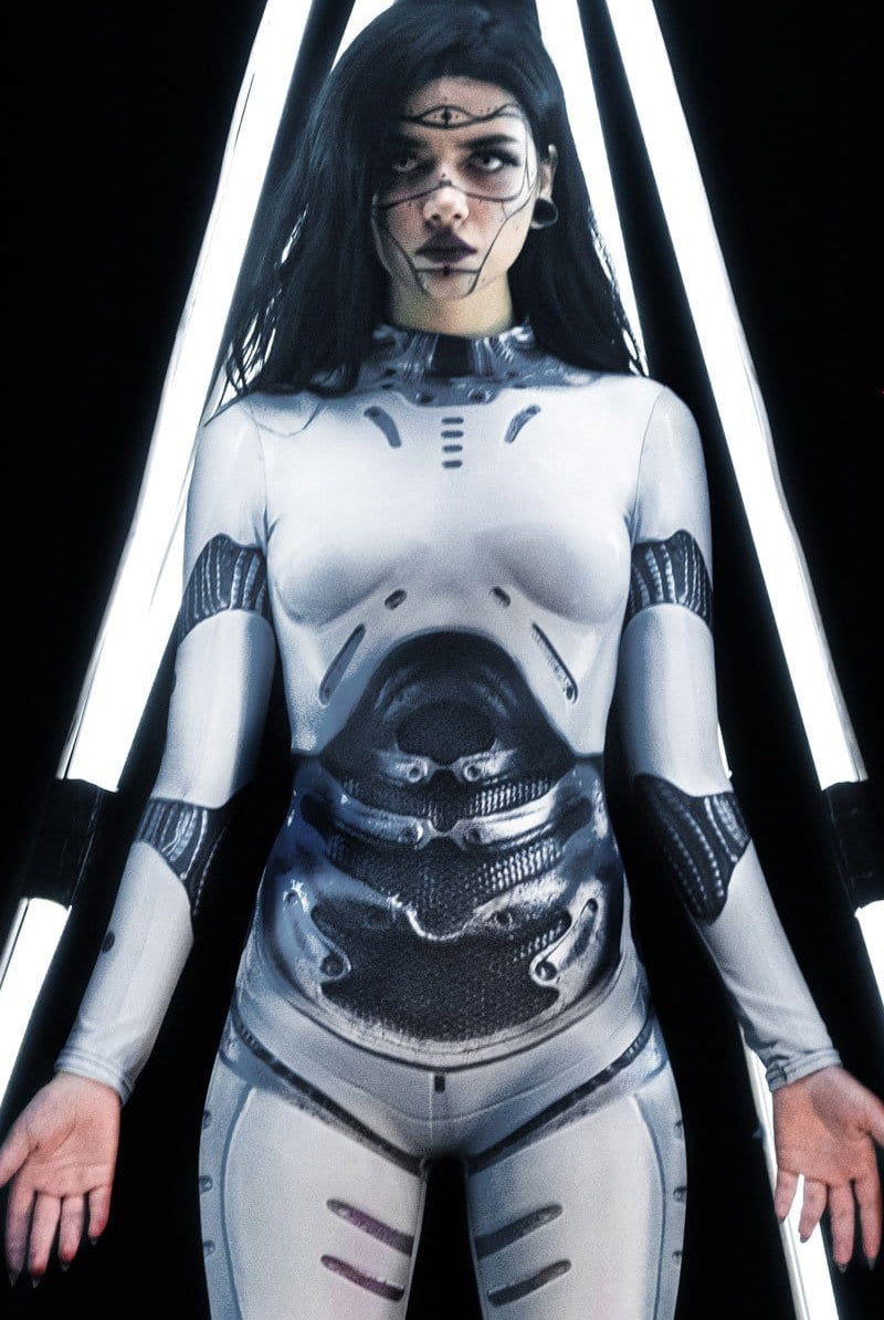 White Droid Cosplay Costume, Sexy Cosplay Robot Costume for Women, Adult Robot Halloween Bodysuit, Spandex One Piece Cosplay Costume, Cyborg Bodysuit, White Droid Cosplay Costume, Sexy Cosplay Robot Costume for Women, Adult Robot Halloween Bodysuit, Spandex One Piece Cosplay Costume, Cyborg Bodysuit,