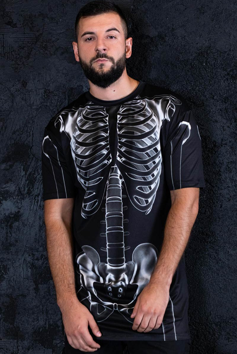 X-Ray Negative Skeleton Men T-Shirt