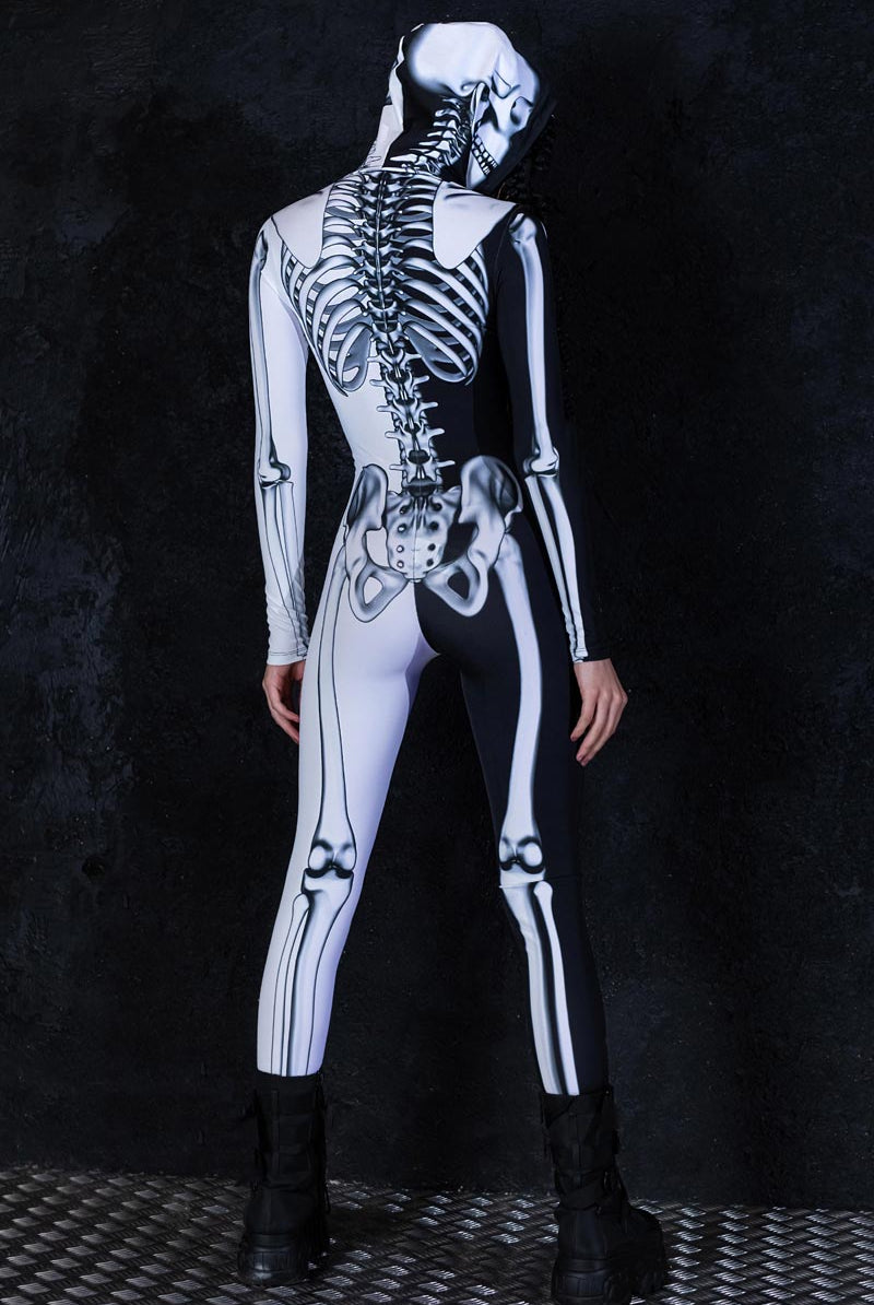 Yin Yang Skeleton Costume Back View