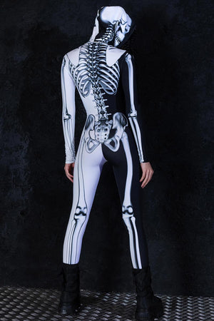 Yin Yang Skeleton Costume Back View
