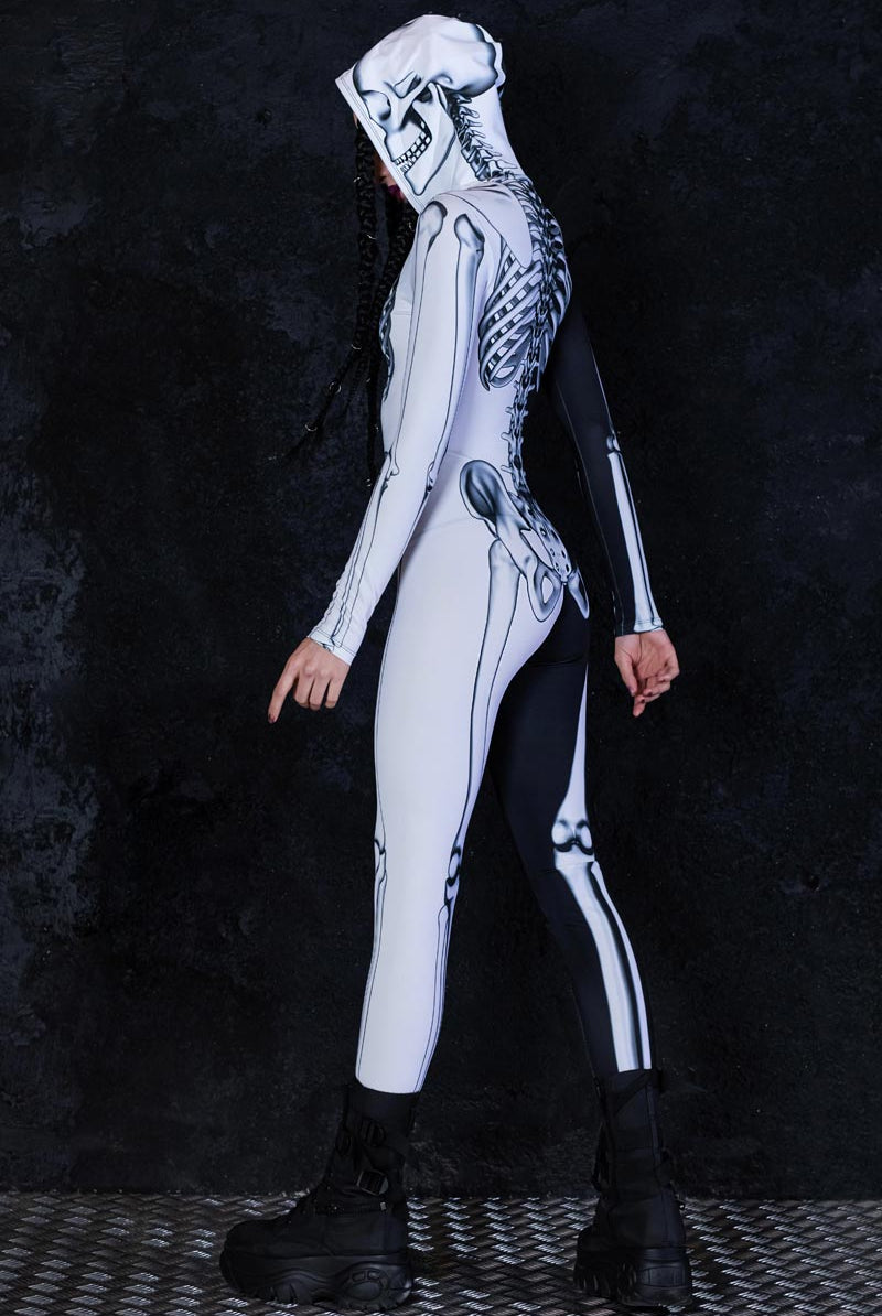 Yin Yang Skeleton Costume Side View