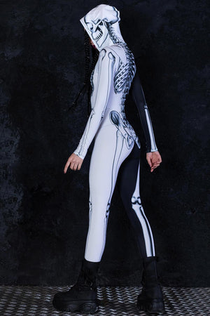 Yin Yang Skeleton Costume Side View