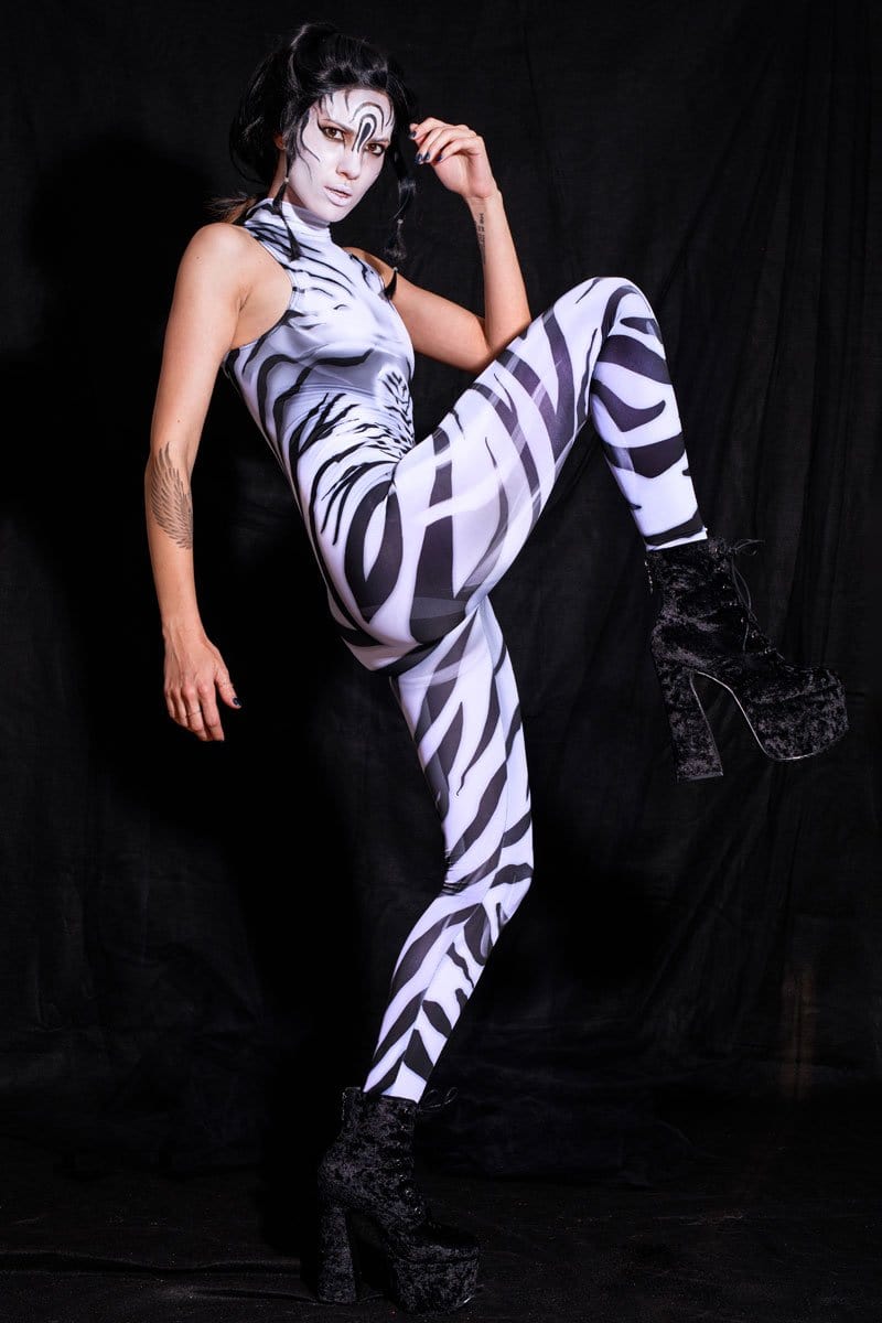 Zebra Sleeveless Costume Side View