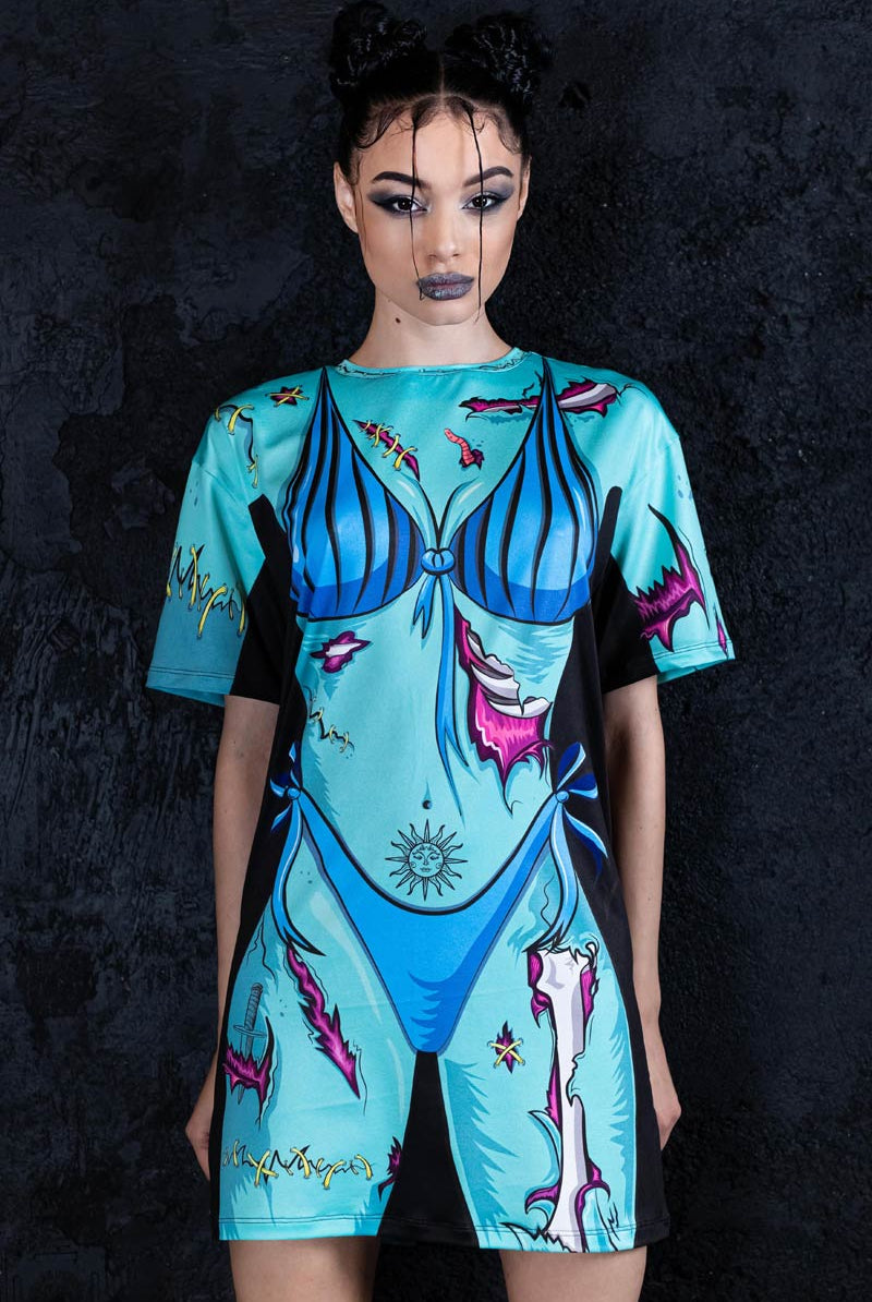Zombie Babe Oversized Tee Shirt Dress Zombie Babe Oversized Tee Shirt Dress