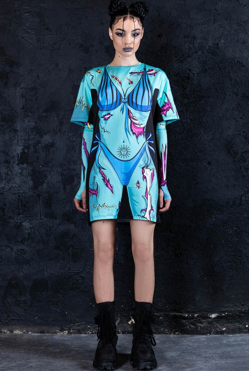 Zombie Babe Oversized Tee Shirt Dress