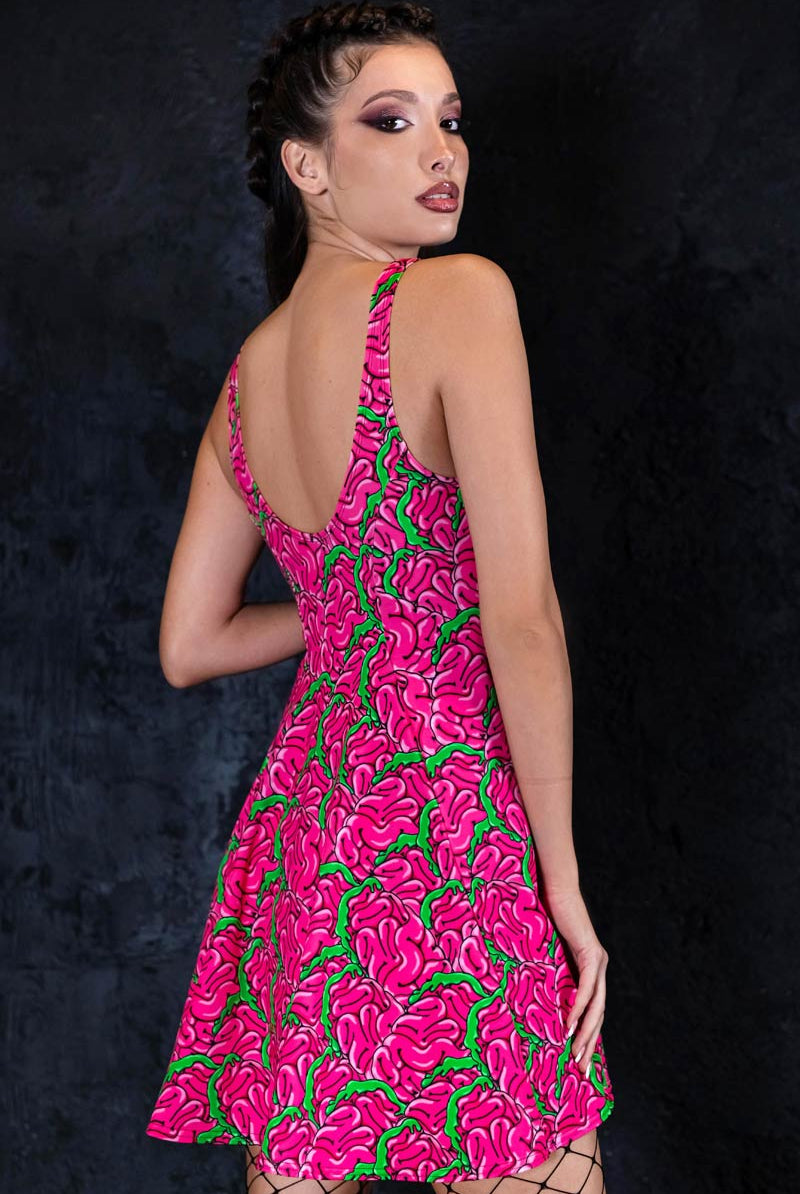 Zombie Brain Skater Dress Back View